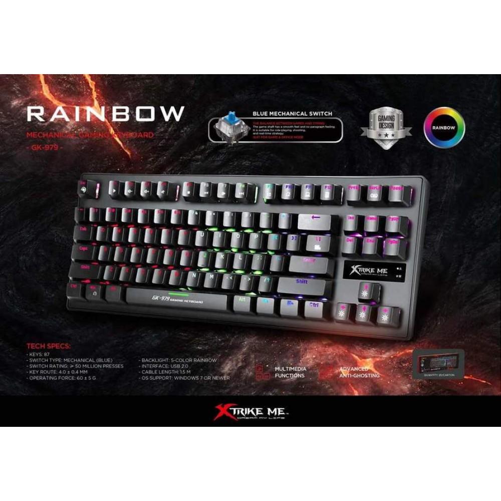 Buy XTRIKE GK979 Wired Mechanical Keyboard In Nepal.